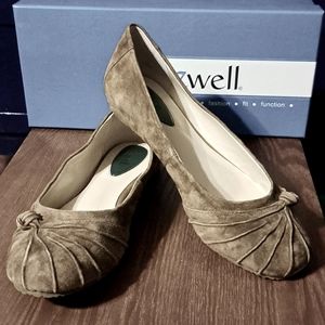 Fitzwell taupe suede flats
